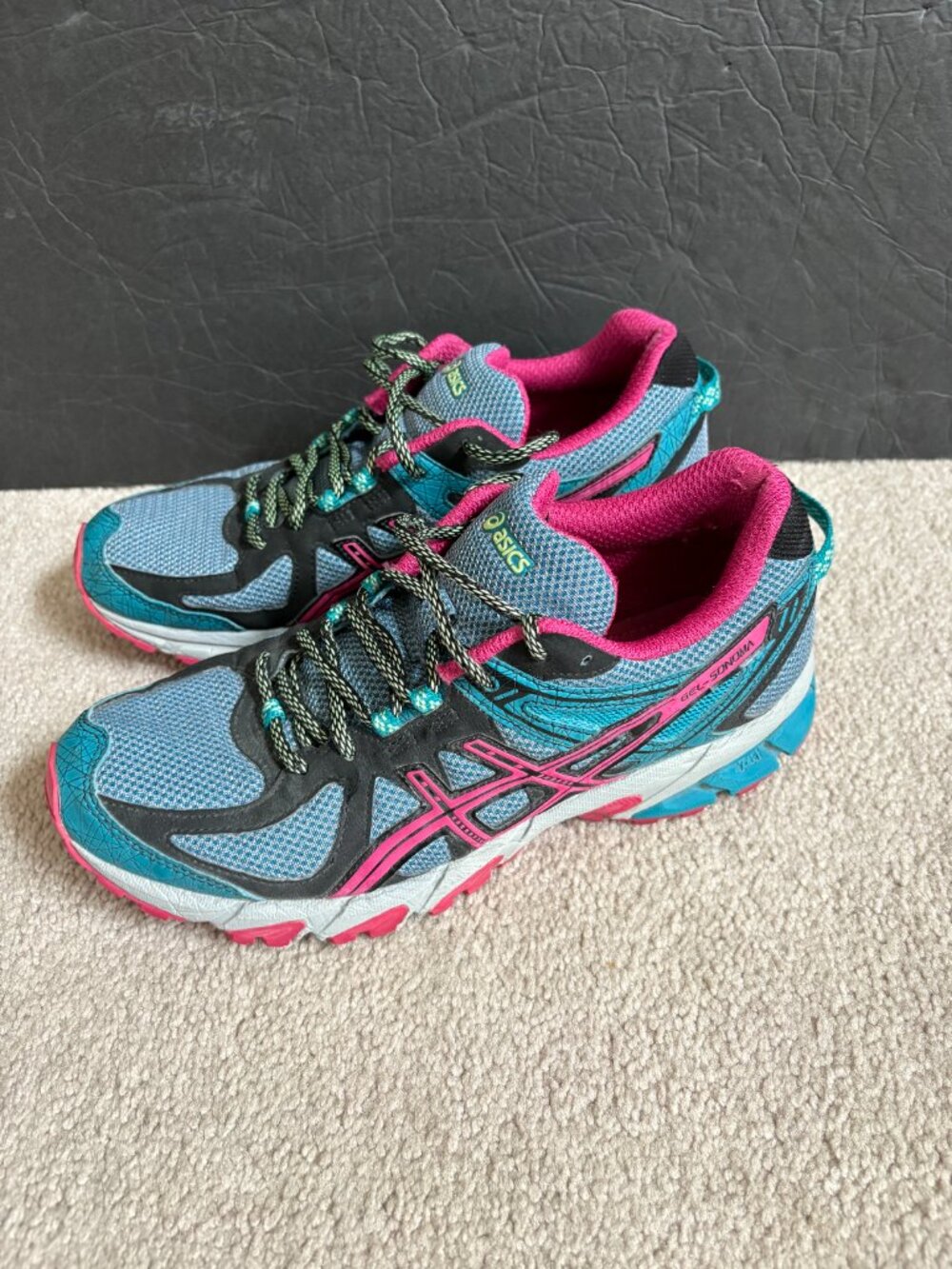 Asics Gel-Sonoma Trail Running Hiking Shoes Women's Size 9 Blue Pink T4F7N - Picture 3 of 10